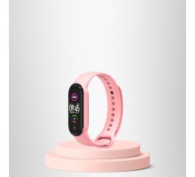 Mi Band 5-6 Uyumlu Silikon Kordon M5-M6 Uyumlu AÇIK PEMBE