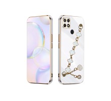 OPPO A15 ELÇEK ŞANZELİZE KILIF BEYAZ