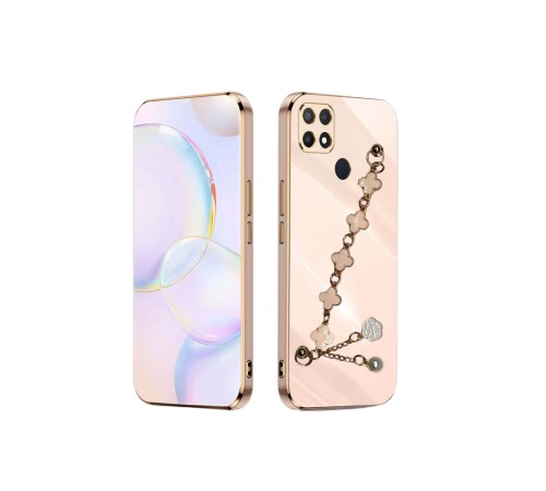 OPPO A15 ELÇEK ŞANZELİZE KILIF ROSE GOLD