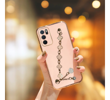 OPPO A16 ELÇEK ŞANZELİZE KILIF ROSE GOLD