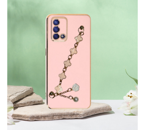 OPPO A74 ELÇEK ŞANZELİZE KILIF ROSE GOLD