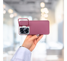 REALME C55 STANDLI İÇİ SÜET TPU KILIF BORDO