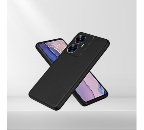 REALME C55 RUBBER SİLİKON KILIF SİYAH