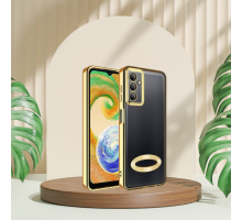 SAMSUNG A34 YANLARI RENKLİ LENS KORUMALI LOGO GÖSTEREN MEGA KILIF GOLD