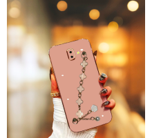 SAMSUNG J6 PLUS ELÇEK ŞANZELİZE KILIF ROSE GOLD