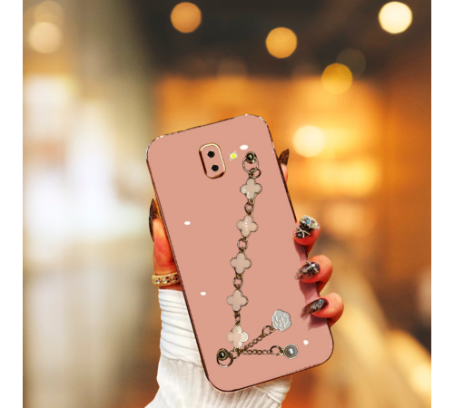 SAMSUNG J6 PLUS ELÇEK ŞANZELİZE KILIF ROSE GOLD