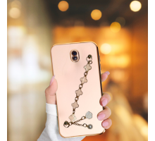 SAMSUNG J7 PRO ELÇEK ŞANZELİZE KILIF ROSE GOLD