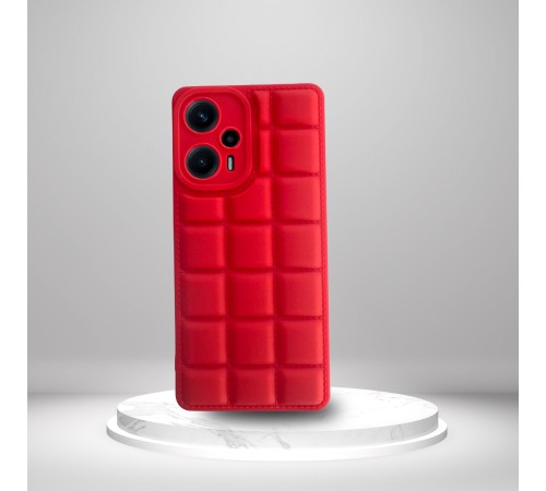 Xiaomi Poco F5 5G Uyumlu  Silikon Madlen Case KIRMIZI