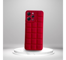 Xiaomi Redmi 12 4G Uyumlu  Silikon Madlen Case KIRMIZI