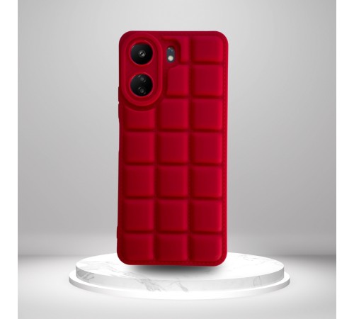 Xiaomi Redmi 13C 4G Uyumlu  Silikon Madlen Case KIRMIZI