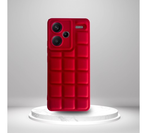 Xiaomi Redmi Note 13 Pro Plus 5G Uyumlu  Silikon Madlen Case KIRMIZI