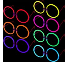 Glow Stick Yuvarlak Gözlük - Glow Partisi Gözlükleri - Glow Stick Gözlük 12 Adet
