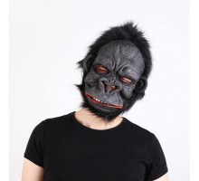 Lateks Goril Maskesi Maymun Maskesi Et Maskesi Orangutan Siyah Saçlı 1 No