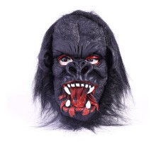Lateks Goril Maskesi Maymun Maskesi Et Maskesi Orangutan Siyah Saçlı 2 No