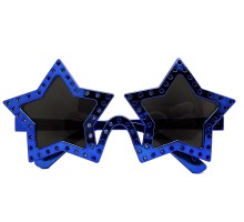 Mavi Renk Yıldız Şekil Parti Gözlüğü Retro 16X7 cm