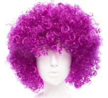 Koyu Mor Renk Violet Afro Bonus Saç Peruk