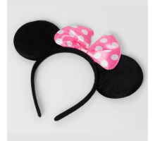 Pembe Fiyonklu Minnie Mouse Tacı Mini Kulak