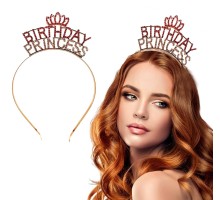 Birthday Princess Kristal Taç – Rose Gold Kaplama